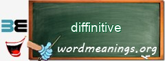 WordMeaning blackboard for diffinitive